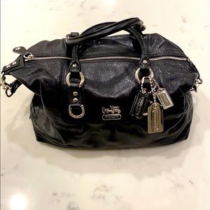 New Coach Black Leather Madison Sabrina Bag